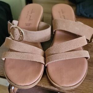 Mila Paoli Tan Leather Sandals